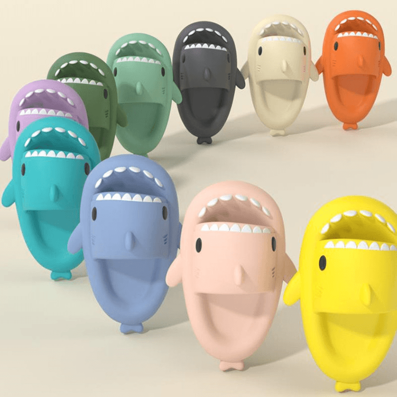 Shark slide slippers for indoor and outdoor wear